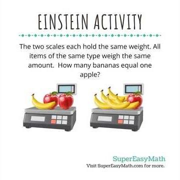 How many bananas equal one apple? #maths #mathwithtiffany #math #einsteinactivity #algebra