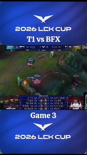 T1 vs BFX Game 3 Highlights from LCK Cup 2026