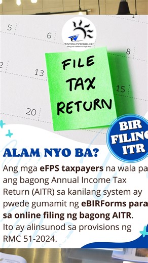 Happy Day! 😇 2023 EFPS ANNUAL ITR FILING ⬇️😲 To order your RWB Book, please click the link below and fill out the form. 😊 https://atcbebe.com/books/ Education is the key! 😍 RWB Books are your business partners at hand! 😎 All RWB Books have exclusive ATC online tutorial videos to explain, discuss, and apply the contents of your RWB Books. Makakapag-aral na po tayo anytime and anywhere ng BIR tax compliance 😊 Contact info: Smart- 09513384541 Landline- (047) 222 5164 Viber: 09513384541 Contac