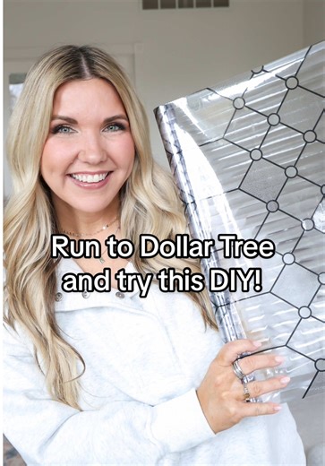 Run to Dollar Tree and try this DIY! I love how this vase turned out and all you have to do is add window cling! What do you think? 🤍 #homedecor #diydecor #dollartreediy #dollartree #dollartreecommunity