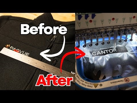 Easy process embroidering over a logo, tips on hooping straight and getting clean stitching(Tajima)