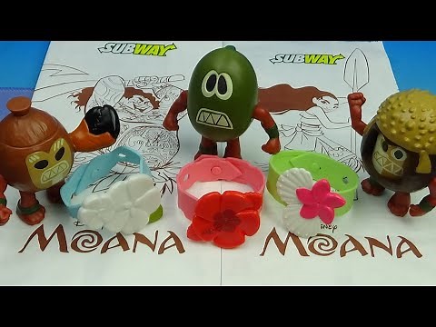 Revisit - 2016 DISNEY'S MOANA set of 6 SUBWAY MOVIE COLLECTIBLES VIDEO REVIEW