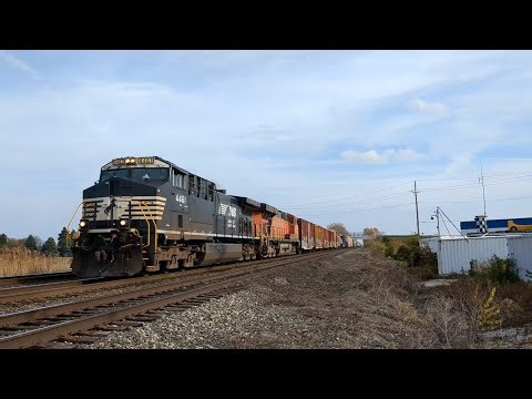 NS AC44C6M #4461 & BNSF H2 ES44DC #7699 power a WB Manifest Train @ Northwood | 10/30/24 |