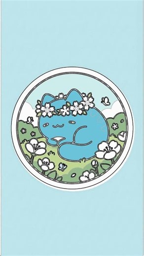 Draw a Kawaii Sleeping Cat with Flower Crown! Easy Art Tutorial