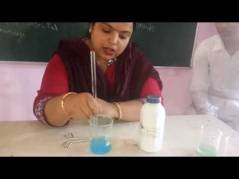Displacement reaction- Reaction of iron nail with copper sulphate solution