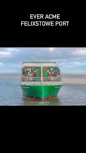 73 reactions | Evergreen Shipping Co EVER ACME Arriving at Felixstowe Port from Rotterdam.. with a draft of 13.6 onto Landguard berth 8 terminal..#photo#photography #dronephotography | JW Shipping Photography | Facebook