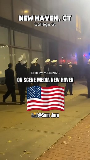 Sam Jara Sent In A Great Video Reportedly Captures Several Members Of Our U.S. Navy Singing As They Walk Down College St Together Downtown New Haven Tonight, Around 10:30 PM. Thank You For Your Service!! 🫡 🇺🇸🌎 | On Scene Media New Haven County