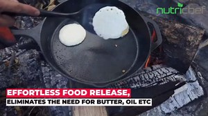 NutriChef Pre-Seasoned Cast Iron Skillets - 3 Pieces Cast Iron Cookware Set w/Drip Spout and Scraper - Compatible with Induction, Electric Stovetop, Gas, & Ceramic - NCCI76