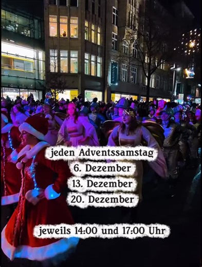 Hamburger Weihnachtsparade 🎅✨ Die Innenstadt wird wieder zur Weihnachtszauber-Bühne! ✨ Kommt mit uns auf einen festlichen Bummel durch die Mönckebergstraße, wenn die Hamburger Weihnachtsparade mit Weihnachtselfen, Wichteln, Engeln und fröhlicher Musik durch die City zieht. 📍 Hamburger Innenstadt 🗓 Jeden Adventssamstag ➡️ 6. Dezember ➡️ 13. Dezember ➡️ 20. Dezember ⏰ Jeweils um 14:00 Uhr und 17:00 Uhr Perfekt für Familien, Kids & alle, die Hamburg in der Vorweihnachtszeit lieben. 💖 Markiert e