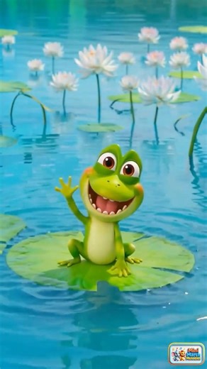 Jumping Frog Song 🐸 | Fun Pond Rhyme for Kids | Mini March Melodies