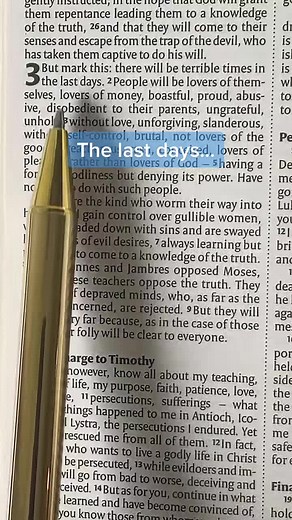 Signs of the Last Days: 2 Timothy 3:1-5 Explained