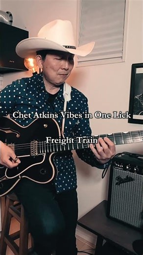 Chet Atkins Vibes in One Lick - "Freight Train" #chetatkins #gibson #fingerstyleguitar