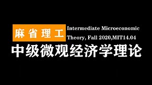 麻省理工: 中级微观经济学理论 | Intermediate Microeconomic Theory, Fall 2020,MIT14.04