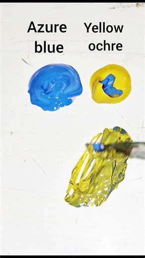 Guess the mixed color #youtubeshorts#shorts#shortsfeed#colors#paint#art#satisfying#yellowochre#blue