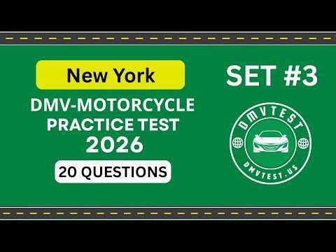 New York DMV Motorcycle Test 2026 | 20 Real Practice Questions | DMV Test 2026 Set #3