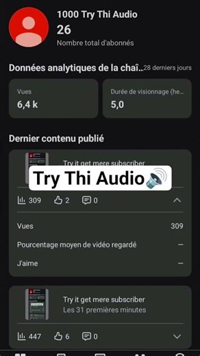 Try it get mere subscriber