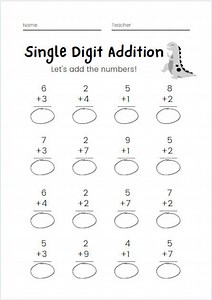 Kindergarten Homeschool Addition Worksheets - Etsy Canada