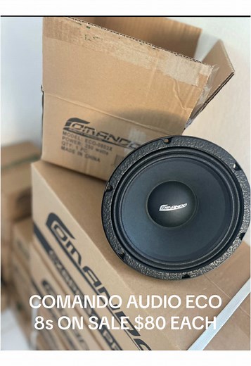 Comando audio 8” eco on sale $80 each 250watt rms but could take up to 800 watts.#soundman #epicride242 #showpull242 #242tiktok #242bahamas🇧🇸 #bahamiantiktok🇧🇸 #242bahamas #caraudio #loud #pressure #comando #comandoaudio #hondagang
