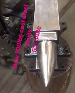 New 100lbs anvils ready to go @frontstepforge . Cast steel with crisp edges and excellent rebound. See all the details at the link: https://front-step-forge.myshopify.com/search?q=Anvil 575$ Canadian is aprox 440 $Usd . Shipping to most of Canada is 100$ . Shipping to continental US is about 250 USD. DM me you postal code or zipcode for precise shipping. They are also available for local pick up at my shop Front Step Forge in Edmonton Alberta 100 lbs. 53-54 Rockwell C .even mounting holes in the