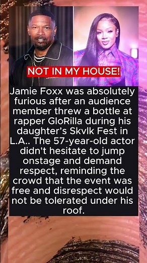 "YOU DON'T THROW STUFF!" 😤 Jamie Foxx Confronts Crowd After GloRilla Is Attacked! 🛡️🎤