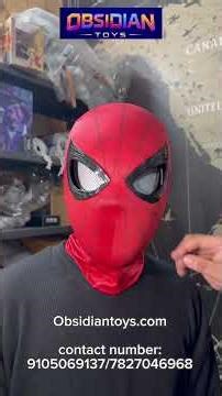 3D Spider-Man Mask with Moving Eyes 😱 Jaw Motion + Blinking Test! #obsidiantoys