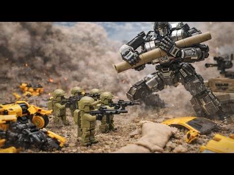 Tubuh Bumblebee Hancur😭LEGO Army Melawan Megatron – Pertarungan Sengit!!! Film Transformers 12345