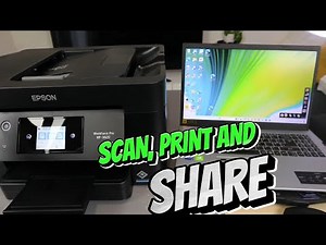 How To SCAN To Computer With EPSON PRINTER PRINT AND SHARE TO EMAIL