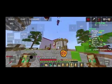 Hacker using triggerbot and aim assist and reach on apple mc melon realm #applemc #hacker #melon