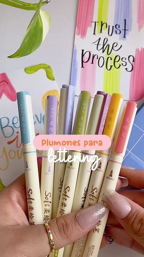 Mis plumones favoritos para hacer Lettering! ✨✍🏻 #lettering #papeleria #stationery #caligrafia #plumones #puntapincel