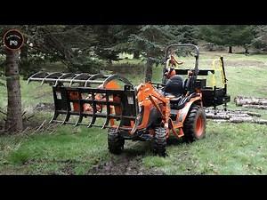 Grapple Tips for Raking & Grading | Kubota B2601 Compact Tractor & Land Pride SGC0660