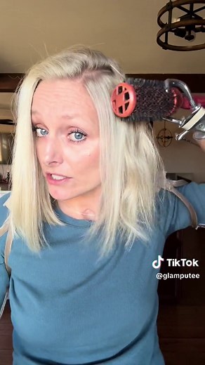 Amputee Woman Hair Straightening Tutorial