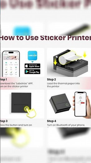Sticker Printer PM290C Mini Printer Portable Print Pod https://amzn.to/3JPEMET #amazon #miniprinter