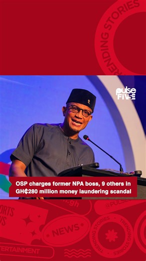 OSP charges former NPA boss, 9 others in GHS 280 million money laundering scandal Watch the full video on Pulse Ghana’s YouTube channel: https://www.youtube.com/watch?v=XkEC8qrFFVM #PulseInFive | Pulse Ghana