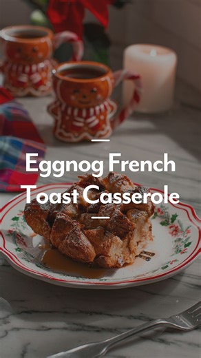 Sur La Table on Instagram: "Winter mornings are meant for taking it slow 🌿❄️ Cozy up with a warm mug and this Eggnog French Toast Casserole by @thebrokenbread. For hosting or hibernating this sweet, fluffy, and tender casserole is sure to delight. Comment "Eggnog Casserole" and we'll send you the full recipe"