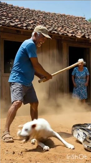 Grandfather vs Giant Python Old Man Saves His Dog. Python Attack Caught on Camera 😱😱😱