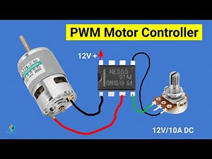 Make a 12V DC motor speed controllerusing NE555 Timer IC || PWM controller