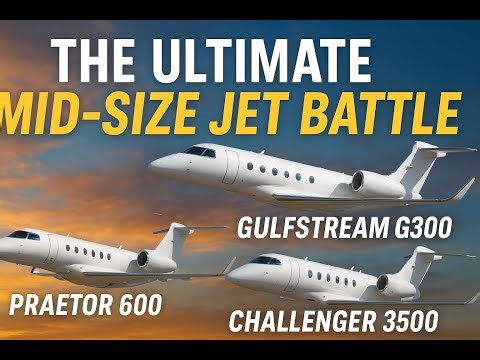 Best Midsize Jet 2025? Challenger 3500 vs Praetor 600 vs New Gulfstream G300!
