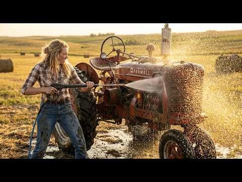 She Restored an Old Rusty Tractor to Brand New! 🚜🔥
