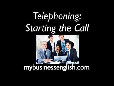 Telephoning Phrases: Starting the Call