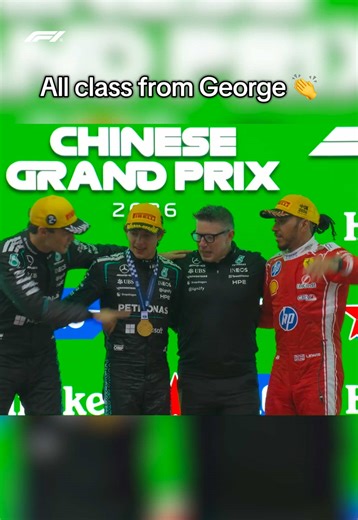 george stepped aside to give kimi, lewis and bono their special moment 🥹 #f1 #chinesegp #georgerussell #kimiantonelli #lewishamilton