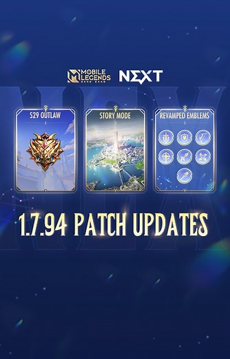 Mobile Legends: Bang Bang on Instagram: "1.7.94 Patch is around the corner! In the new patch, we are introducing you to the Revamped Emblem System, Ranked Match 2.0 and the all-new Story Mode! After our optimization, the Emblems are now more simplified in type and can enable you variegated choices of Talents for battles! The Ranked match interface has also undergone a full overhaul together with the newly-added Mythical Immortal rank and improved matchmaking mechanism. In the new Story Mode, you