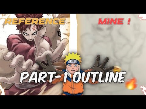 Drawing Gara!!😮|| Part-1-OUTLINE || *From Naruto