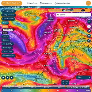 Jet stream will bring movement to the Iberian Peninsula next week - when and where rain is expected, all the information for your location can be found here: www.meteo365.es | Spainweather