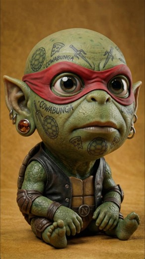 Adorable Baby Ninja Turtle Ready for Party Fun!
