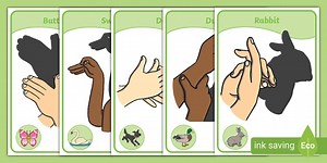 Animal Shadow Hand Puppet Display Posters