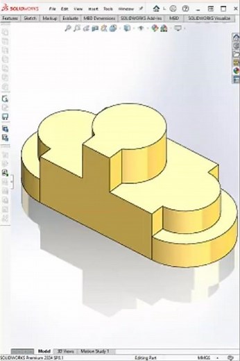 Engineering Drawing Exercise | Third View Construction and 3D Object. Exercise 3.01.03a