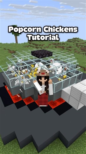 Popcorn Chicken Tutorial🍿🐥#minecraftshorts