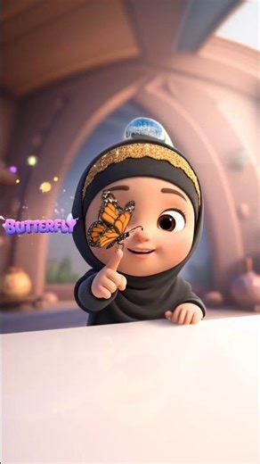 Magical drawing of butterfly 🦋 and kitty 🐱 #shortsfeed #animation