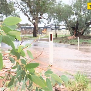 Alice Springs woke up to a trickling Todd River this morning after receiving 16.8 mm in the rain gauge. The rain is welcome all over the region but authorities are warning motorists to not only take care but to check road conditions before heading out bush. Vision: Dylan Anderson | ABC Alice Springs