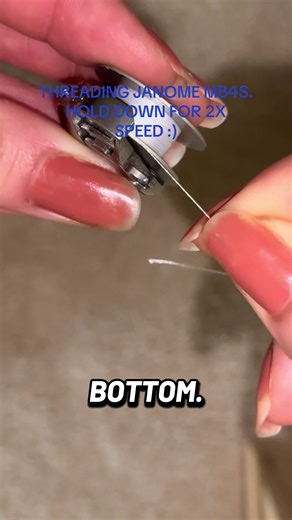 ignore my nails 🤣 #janome #bobbin #janomemachine #embroidery